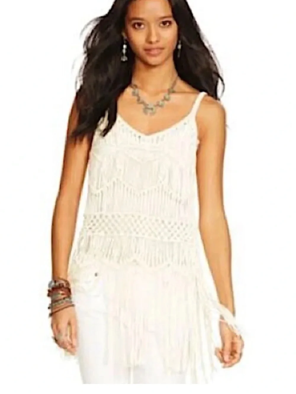 Ralph Lauren Denim & Supply Macramé Top Large - Picture 2 of 13
